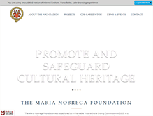 Tablet Screenshot of nobregafoundation.org